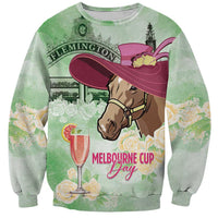 Australia Cup Melbourne Horse Racing Sweatshirt Hats Heels & Horseshoes Yellow Roses - Wonder Print Shop