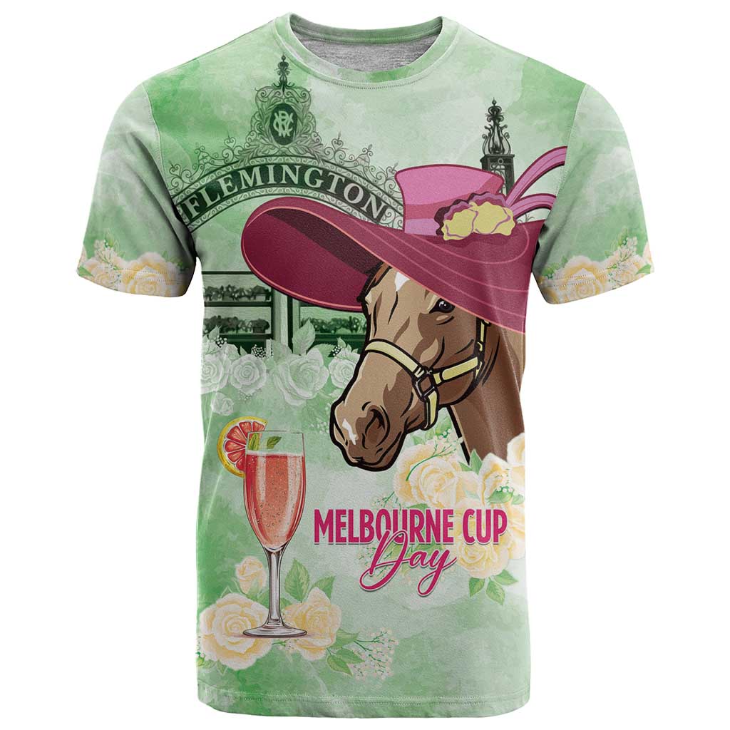 Australia Cup Melbourne Horse Racing T Shirt Hats Heels & Horseshoes Yellow Roses - Wonder Print Shop