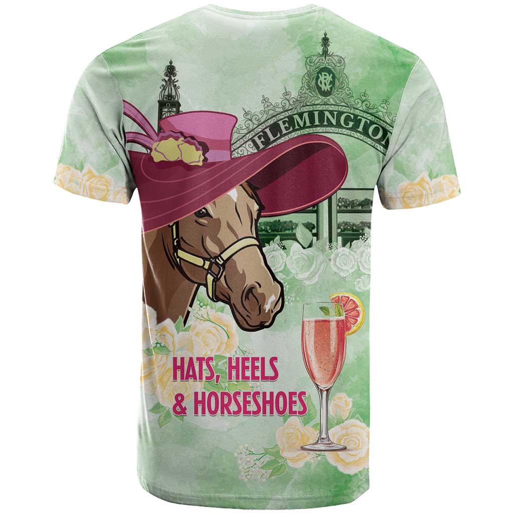 Australia Cup Melbourne Horse Racing T Shirt Hats Heels & Horseshoes Yellow Roses - Wonder Print Shop