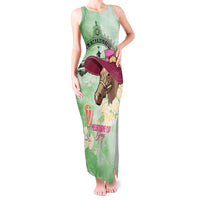 Australia Cup Melbourne Horse Racing Tank Maxi Dress Hats Heels & Horseshoes Yellow Roses - Wonder Print Shop