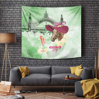 Australia Cup Melbourne Horse Racing Tapestry Hats Heels & Horseshoes Yellow Roses - Wonder Print Shop