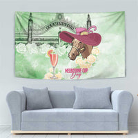 Australia Cup Melbourne Horse Racing Tapestry Hats Heels & Horseshoes Yellow Roses - Wonder Print Shop