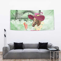 Australia Cup Melbourne Horse Racing Tapestry Hats Heels & Horseshoes Yellow Roses - Wonder Print Shop