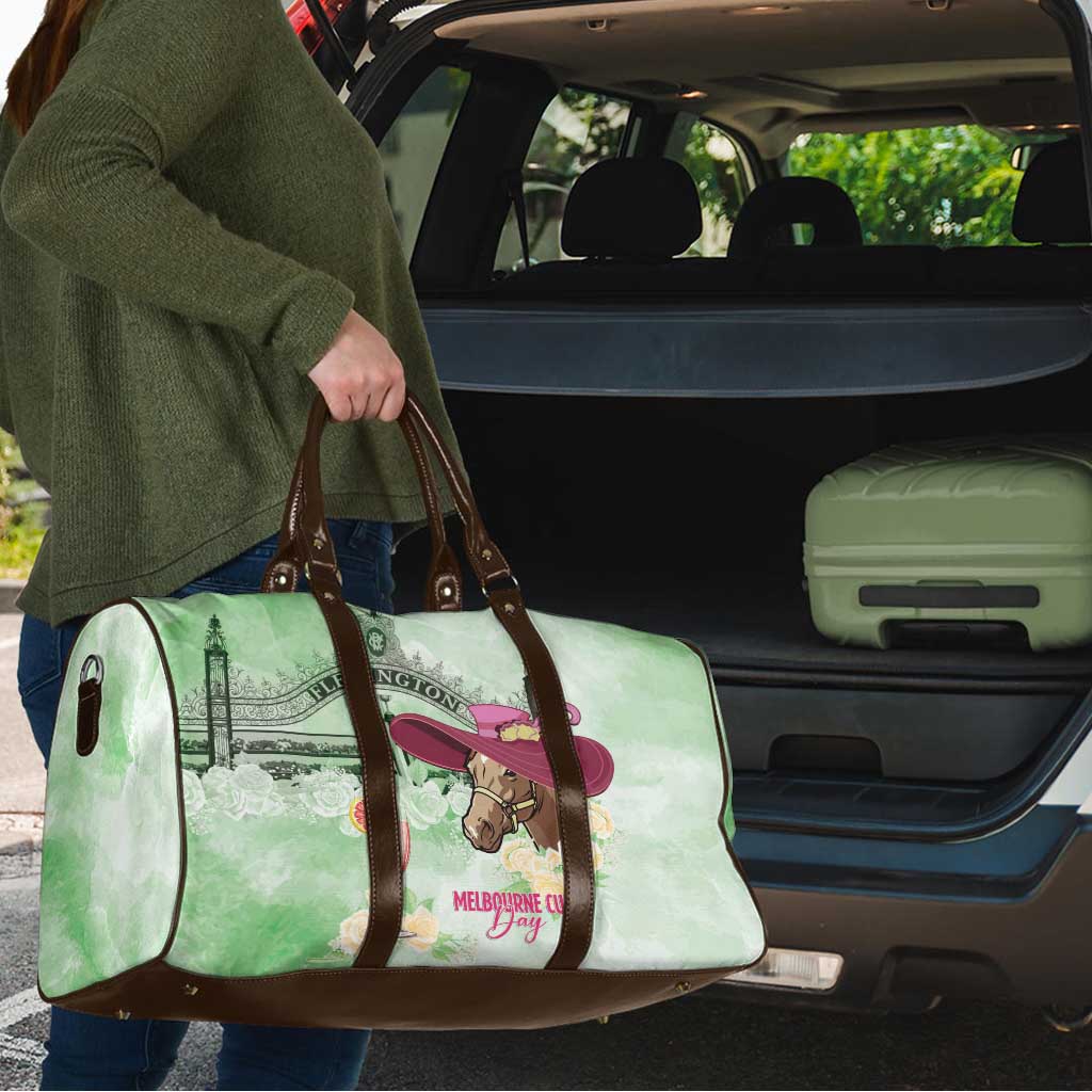 Australia Cup Melbourne Horse Racing Travel Bag Hats Heels & Horseshoes Yellow Roses - Wonder Print Shop