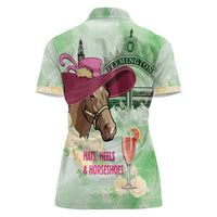 Australia Cup Melbourne Horse Racing Women Polo Shirt Hats Heels & Horseshoes Yellow Roses - Wonder Print Shop