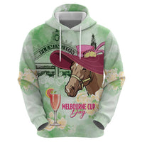 Australia Cup Melbourne Horse Racing Zip Hoodie Hats Heels & Horseshoes Yellow Roses - Wonder Print Shop