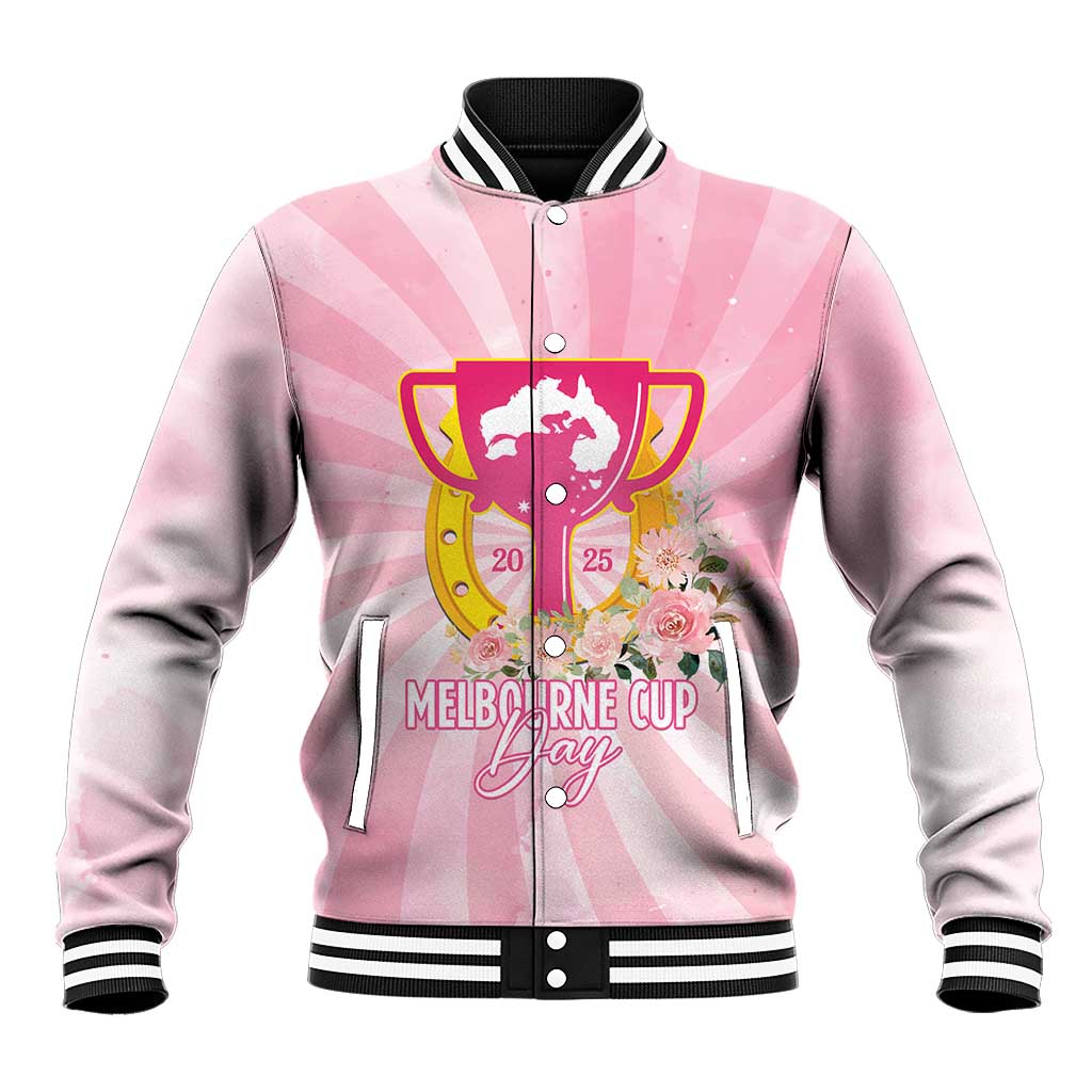 Australia Cup Melbourne Horse Racing Baseball Jacket 2025 Champion Trophy With Horseshoe - Wonder Print Shop