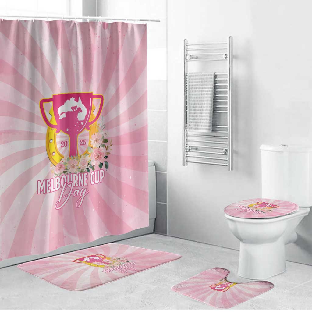 Australia Cup Melbourne Horse Racing Bathroom Set 2025 Champion Trophy With Horseshoe - Wonder Print Shop