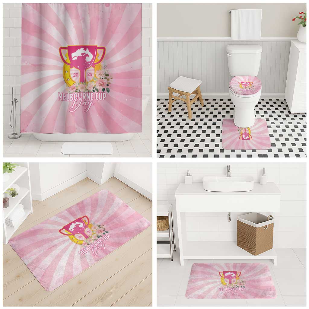 Australia Cup Melbourne Horse Racing Bathroom Set 2025 Champion Trophy With Horseshoe - Wonder Print Shop