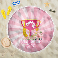 Australia Cup Melbourne Horse Racing Beach Blanket 2025 Champion Trophy With Horseshoe - Wonder Print Shop