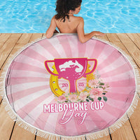 Australia Cup Melbourne Horse Racing Beach Blanket 2025 Champion Trophy With Horseshoe - Wonder Print Shop