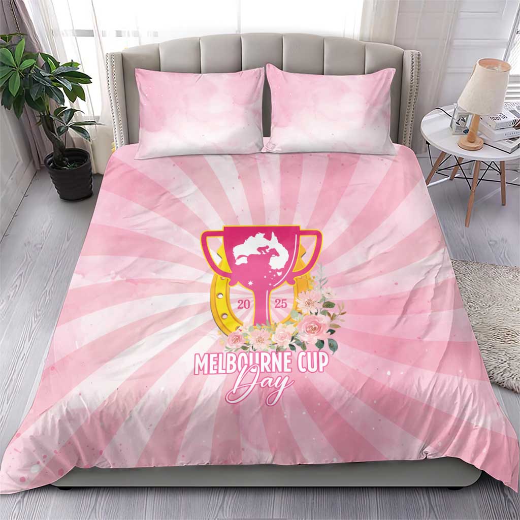 Australia Cup Melbourne Horse Racing Bedding Set 2025 Champion Trophy With Horseshoe - Wonder Print Shop