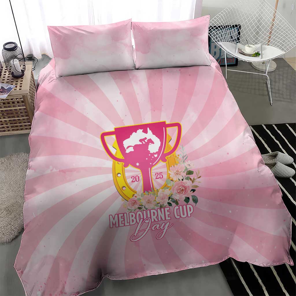 Australia Cup Melbourne Horse Racing Bedding Set 2025 Champion Trophy With Horseshoe - Wonder Print Shop