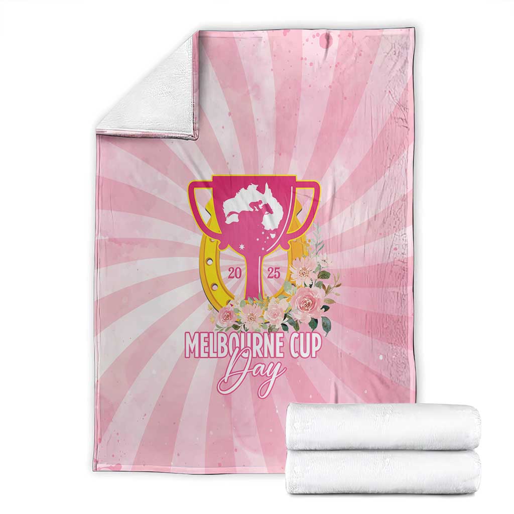 Australia Cup Melbourne Horse Racing Blanket 2025 Champion Trophy With Horseshoe - Wonder Print Shop