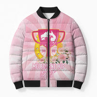 Australia Cup Melbourne Horse Racing Bomber Puffer Jacket 2025 Champion Trophy With Horseshoe - Wonder Print Shop