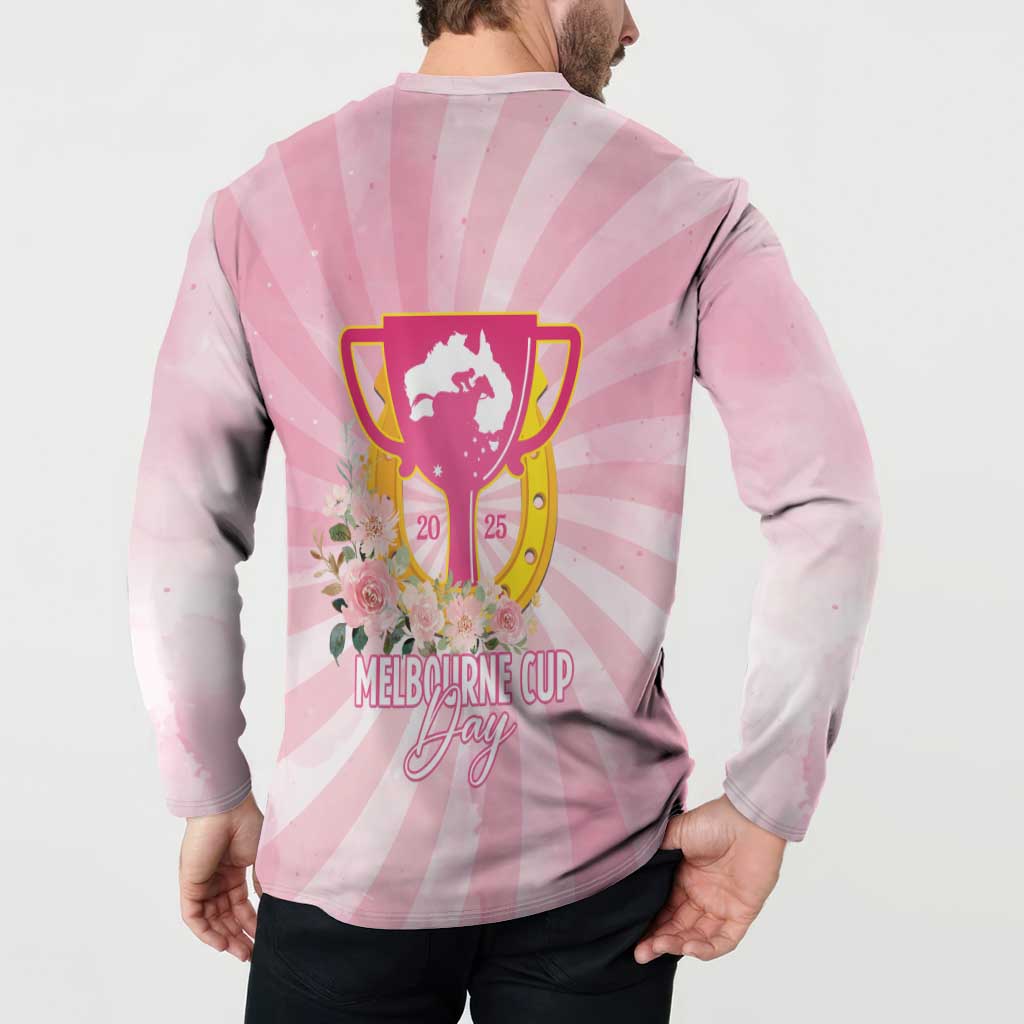 Australia Cup Melbourne Horse Racing Button Sweatshirt 2025 Champion Trophy With Horseshoe - Wonder Print Shop