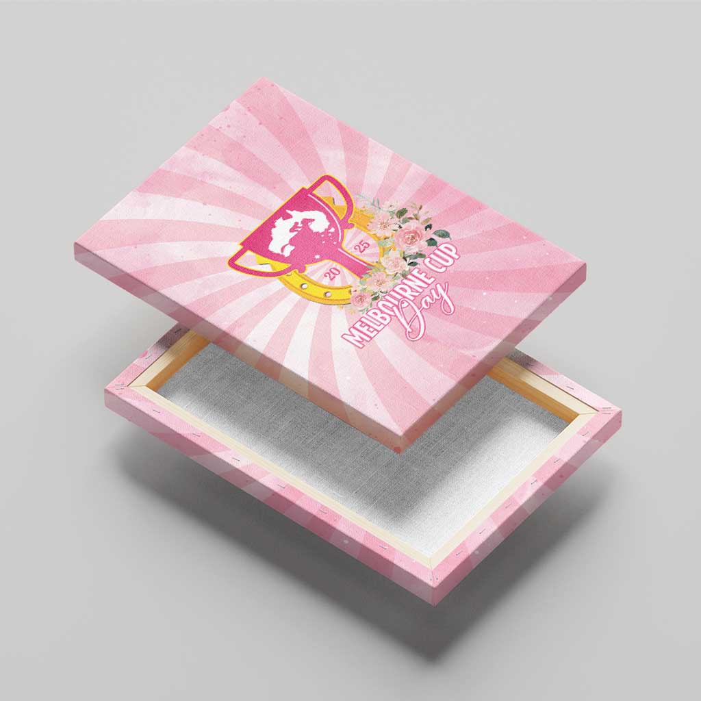 Australia Cup Melbourne Horse Racing Canvas Wall Art 2025 Champion Trophy With Horseshoe - Wonder Print Shop