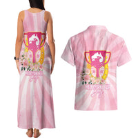 Australia Cup Melbourne Horse Racing Couples Matching Tank Maxi Dress and Hawaiian Shirt 2025 Champion Trophy With Horseshoe - Wonder Print Shop