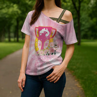 Australia Cup Melbourne Horse Racing Cross Shoulder Shirt 2025 Champion Trophy With Horseshoe - Wonder Print Shop