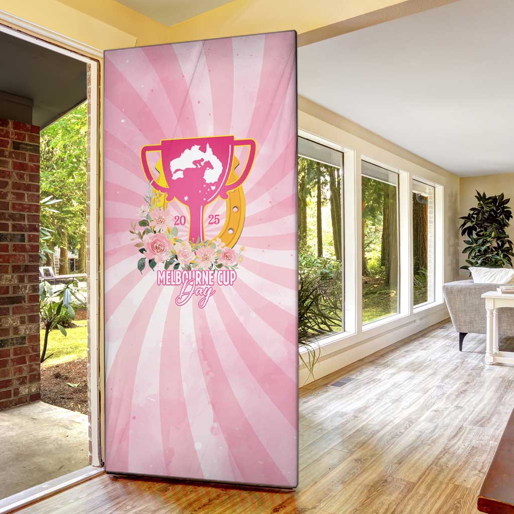 Australia Cup Melbourne Horse Racing Door Cover 2025 Champion Trophy With Horseshoe - Wonder Print Shop