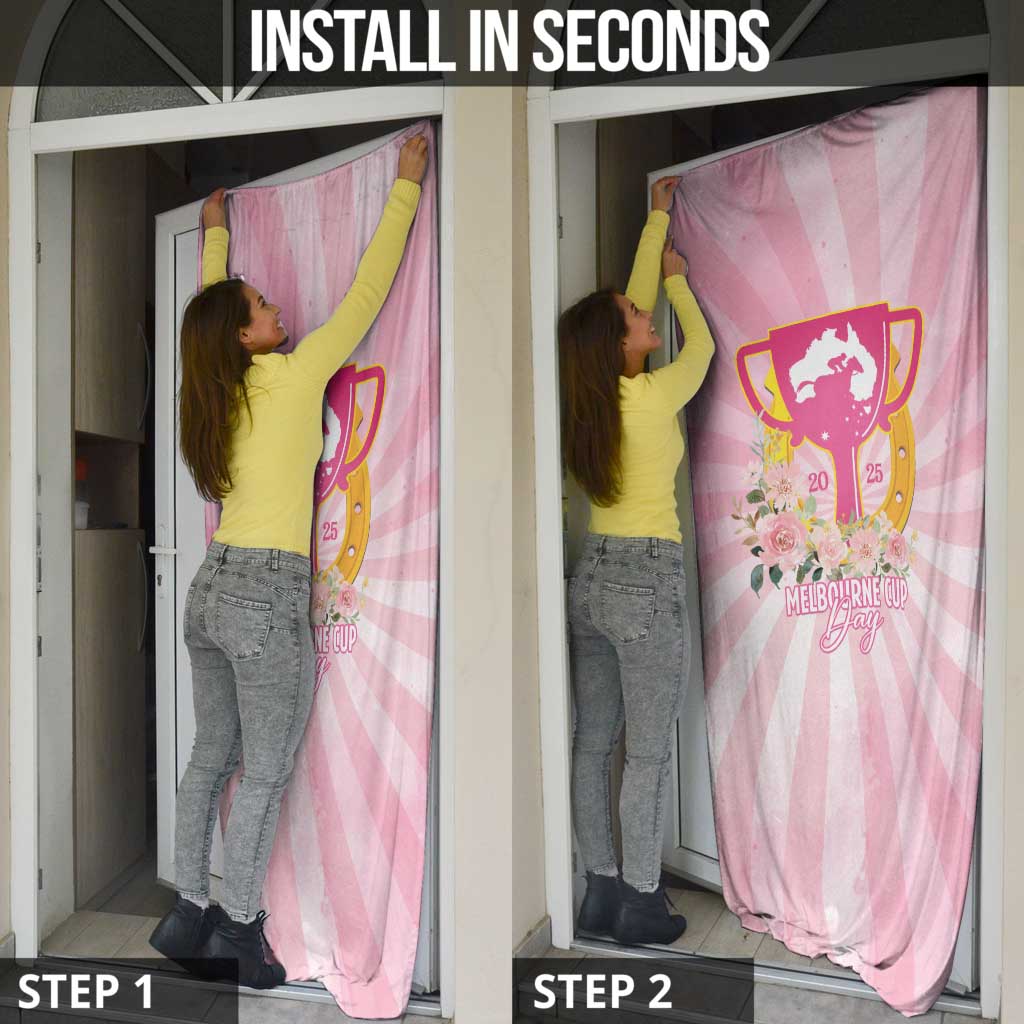 Australia Cup Melbourne Horse Racing Door Cover 2025 Champion Trophy With Horseshoe - Wonder Print Shop