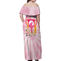 Australia Cup Melbourne Horse Racing Family Matching Off Shoulder Maxi Dress and Hawaiian Shirt 2025 Champion Trophy With Horseshoe - Wonder Print Shop