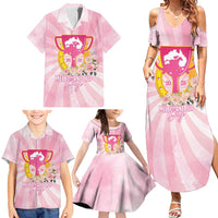 Australia Cup Melbourne Horse Racing Family Matching Summer Maxi Dress and Hawaiian Shirt 2025 Champion Trophy With Horseshoe - Wonder Print Shop
