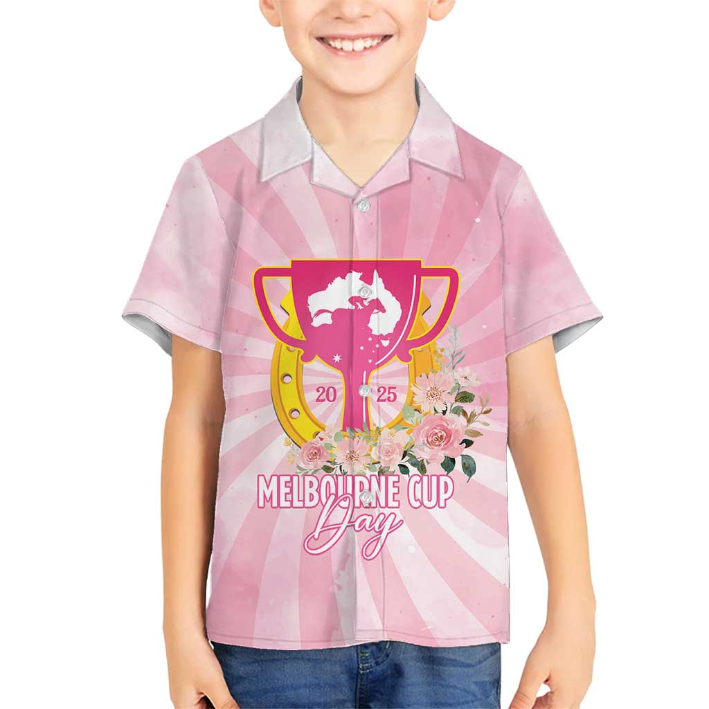 Australia Cup Melbourne Horse Racing Family Matching Tank Maxi Dress and Hawaiian Shirt 2025 Champion Trophy With Horseshoe - Wonder Print Shop
