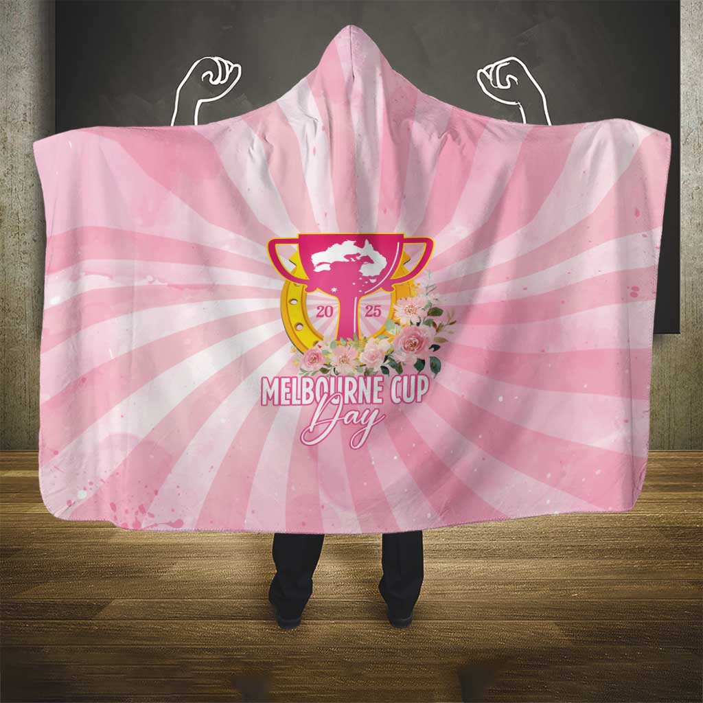 Australia Cup Melbourne Horse Racing Hooded Blanket 2025 Champion Trophy With Horseshoe - Wonder Print Shop