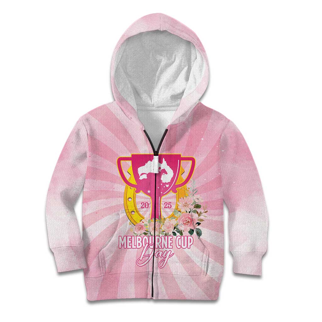 Australia Cup Melbourne Horse Racing Kid Hoodie 2025 Champion Trophy With Horseshoe - Wonder Print Shop