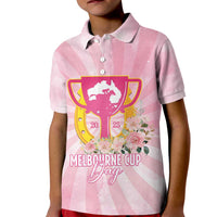 Australia Cup Melbourne Horse Racing Kid Polo Shirt 2025 Champion Trophy With Horseshoe - Wonder Print Shop