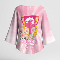 Australia Cup Melbourne Horse Racing Kimono Sleeve Blouse 2025 Champion Trophy With Horseshoe - Wonder Print Shop
