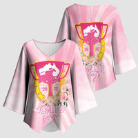 Australia Cup Melbourne Horse Racing Kimono Sleeve Blouse 2025 Champion Trophy With Horseshoe - Wonder Print Shop