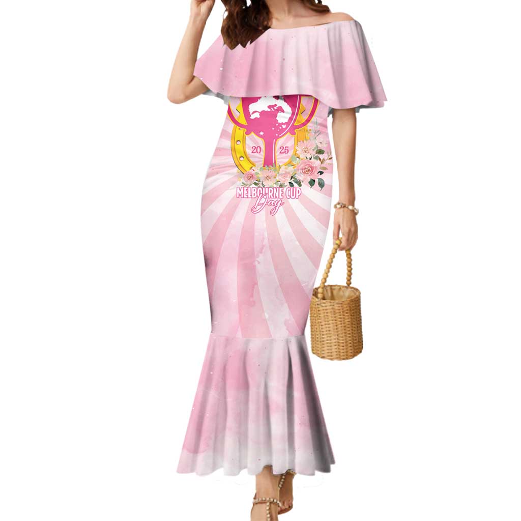 Australia Cup Melbourne Horse Racing Mermaid Dress 2025 Champion Trophy With Horseshoe - Wonder Print Shop
