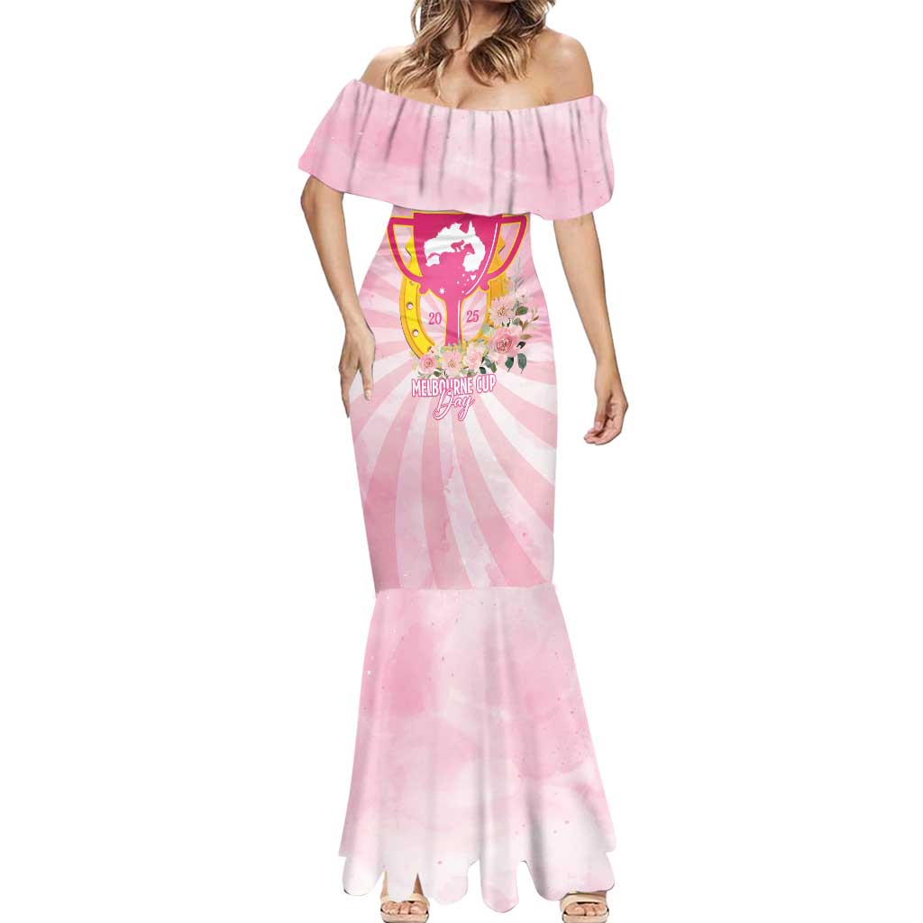 Australia Cup Melbourne Horse Racing Mermaid Dress 2025 Champion Trophy With Horseshoe - Wonder Print Shop