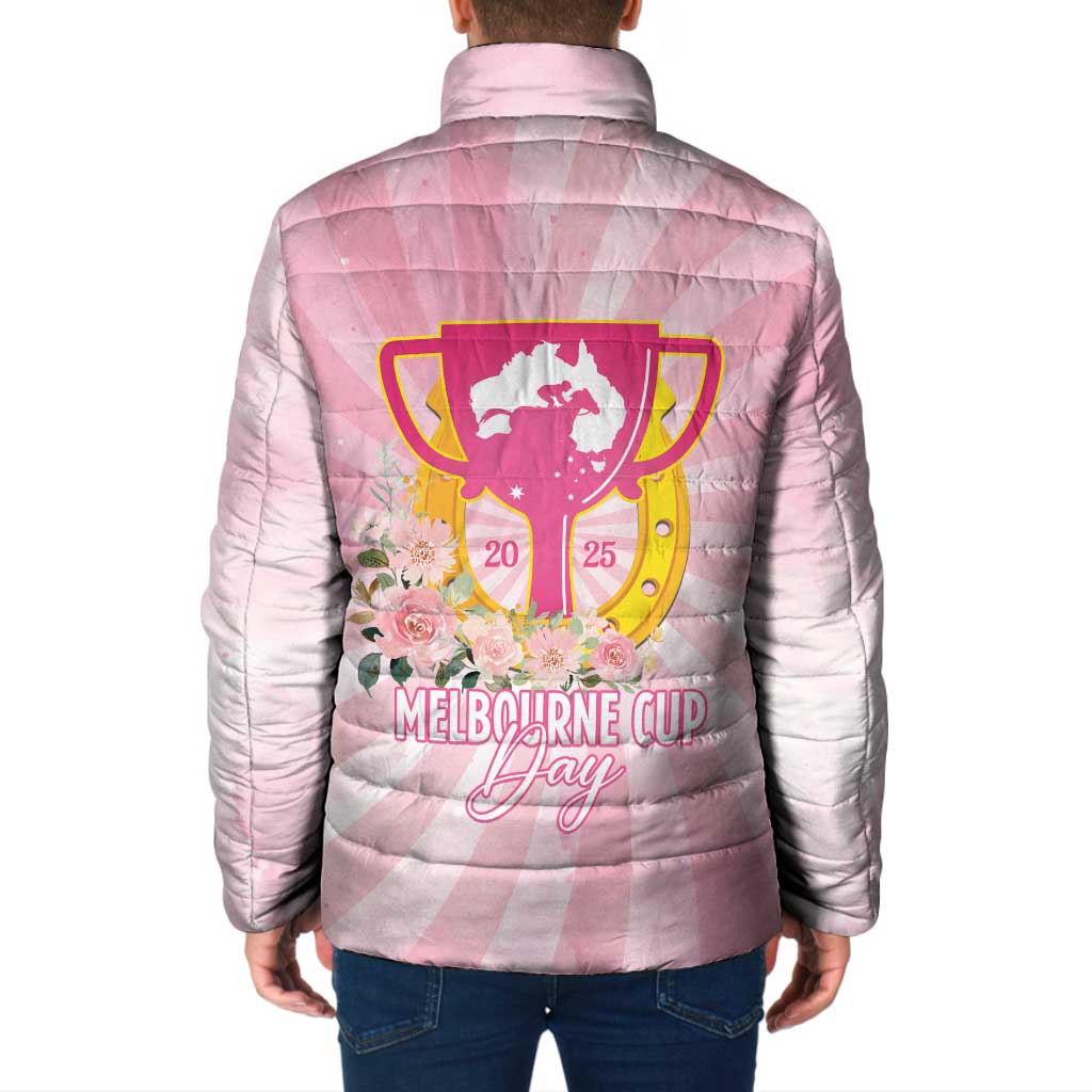 Australia Cup Melbourne Horse Racing Padded Jacket 2025 Champion Trophy With Horseshoe - Wonder Print Shop