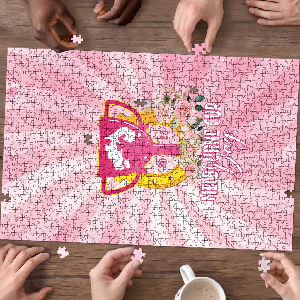 Australia Cup Melbourne Horse Racing Puzzle 2025 Champion Trophy With Horseshoe - Wonder Print Shop