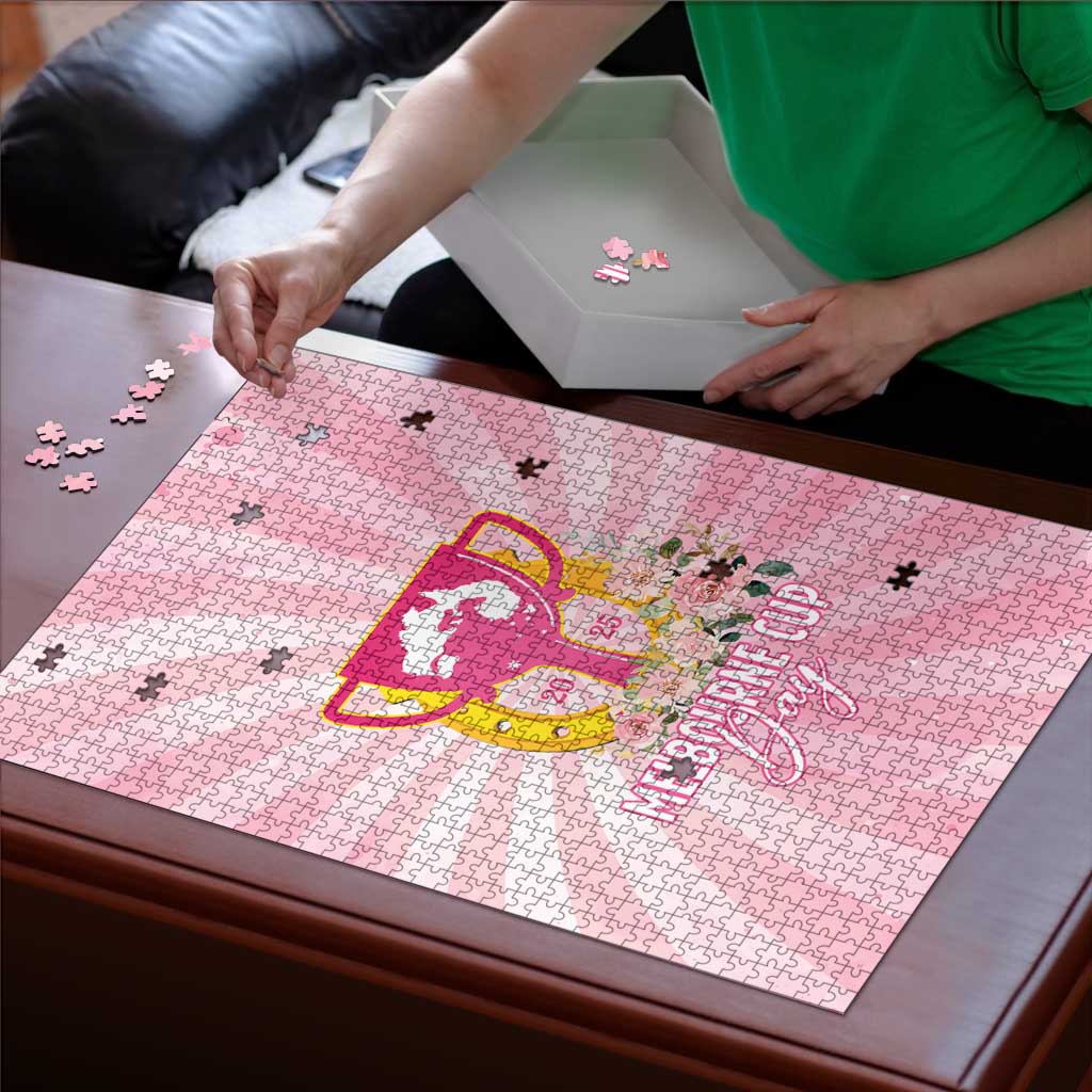 Australia Cup Melbourne Horse Racing Puzzle 2025 Champion Trophy With Horseshoe - Wonder Print Shop