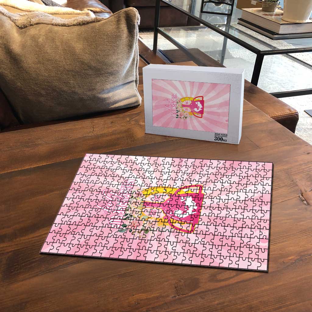 Australia Cup Melbourne Horse Racing Puzzle 2025 Champion Trophy With Horseshoe - Wonder Print Shop