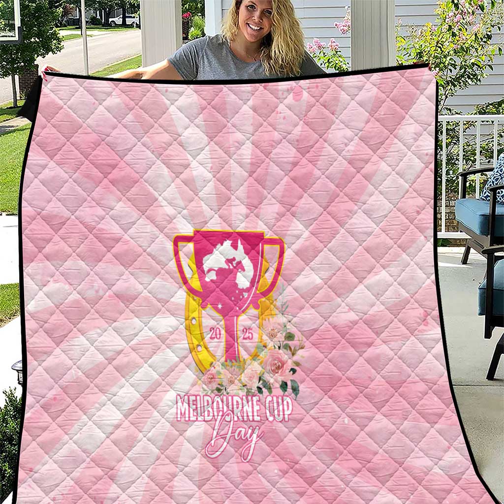 Australia Cup Melbourne Horse Racing Quilt 2025 Champion Trophy With Horseshoe - Wonder Print Shop