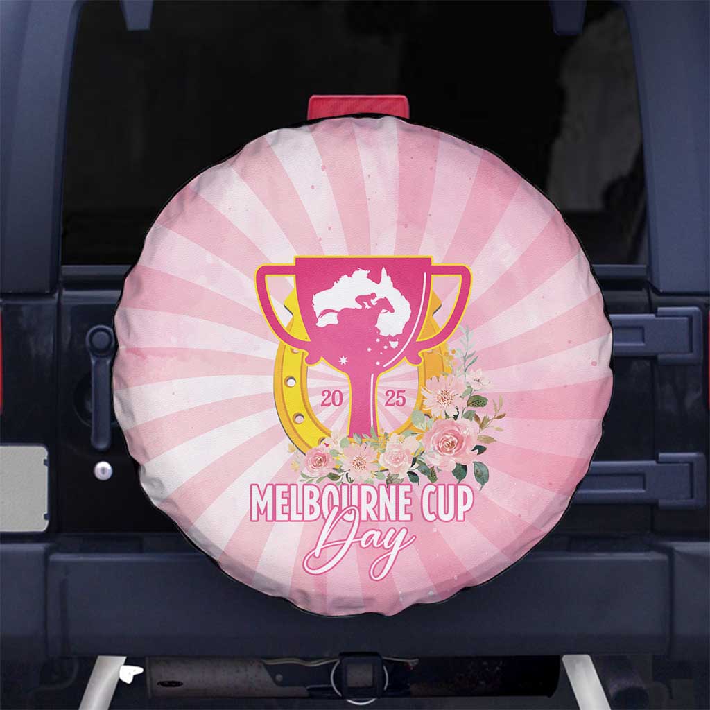 Australia Cup Melbourne Horse Racing Spare Tire Cover 2025 Champion Trophy With Horseshoe - Wonder Print Shop