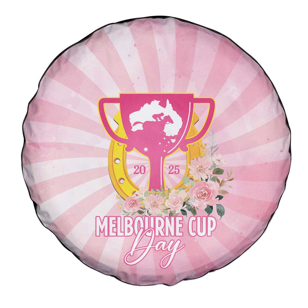 Australia Cup Melbourne Horse Racing Spare Tire Cover 2025 Champion Trophy With Horseshoe - Wonder Print Shop