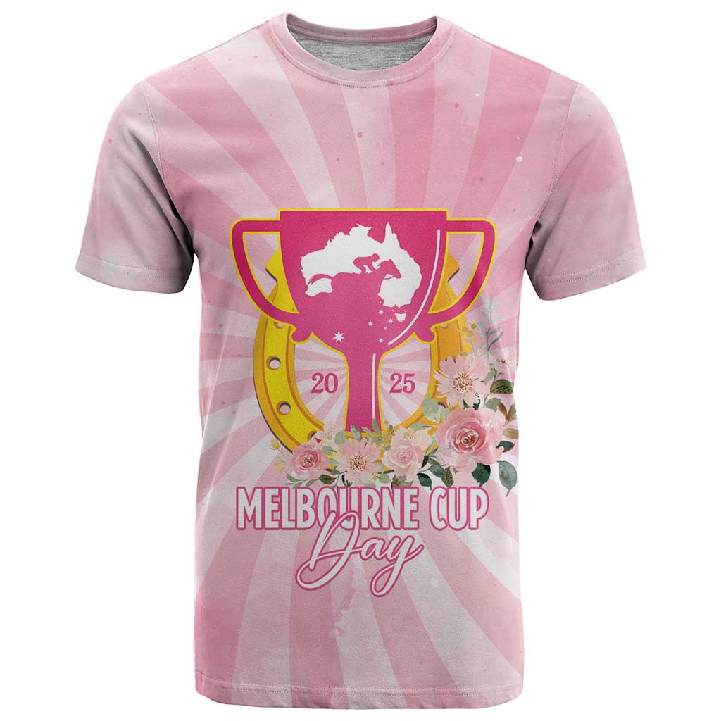 Australia Cup Melbourne Horse Racing T Shirt 2025 Champion Trophy With Horseshoe - Wonder Print Shop