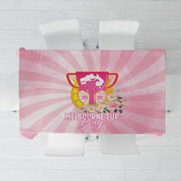 Australia Cup Melbourne Horse Racing Tablecloth 2025 Champion Trophy With Horseshoe - Wonder Print Shop
