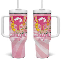 Australia Cup Melbourne Horse Racing Tumbler With Handle 2025 Champion Trophy With Horseshoe - Wonder Print Shop