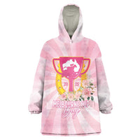 Australia Cup Melbourne Horse Racing Wearable Blanket Hoodie 2025 Champion Trophy With Horseshoe - Wonder Print Shop