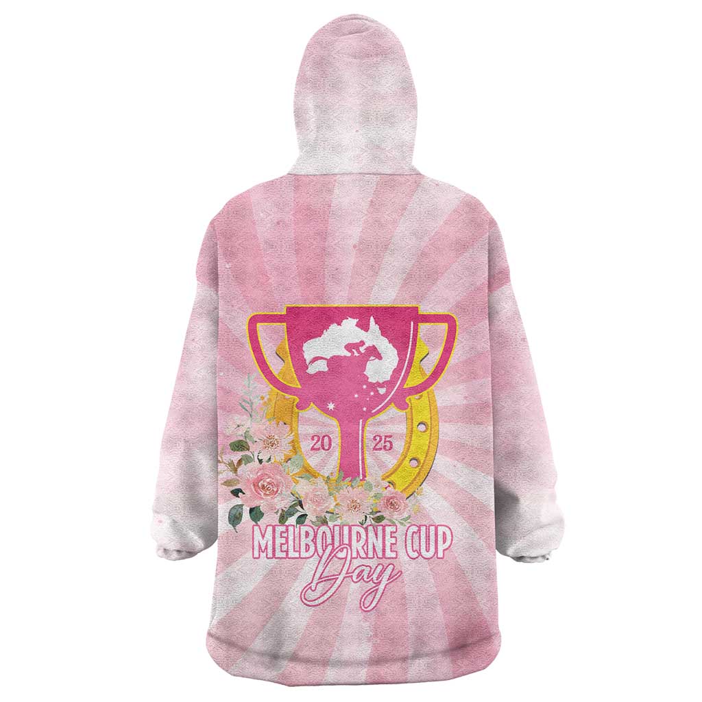 Australia Cup Melbourne Horse Racing Wearable Blanket Hoodie 2025 Champion Trophy With Horseshoe - Wonder Print Shop