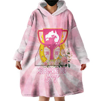 Australia Cup Melbourne Horse Racing Wearable Blanket Hoodie 2025 Champion Trophy With Horseshoe - Wonder Print Shop