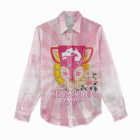 Australia Cup Melbourne Horse Racing Women Casual Shirt 2025 Champion Trophy With Horseshoe - Wonder Print Shop