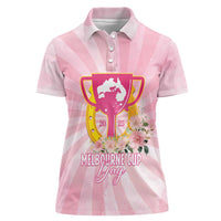 Australia Cup Melbourne Horse Racing Women Polo Shirt 2025 Champion Trophy With Horseshoe - Wonder Print Shop